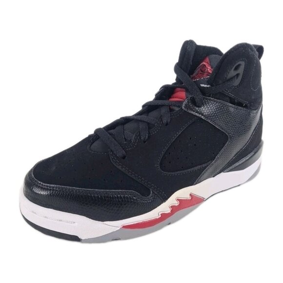 Nike Air Jordan Sixty Plus Black Leather LITTLE Kids Shoes SZ 2.5